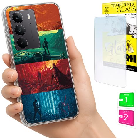 Funda para Realme C75 / 14X 5G con cubierta trasera para fotos y cristal 9H. (1/5)