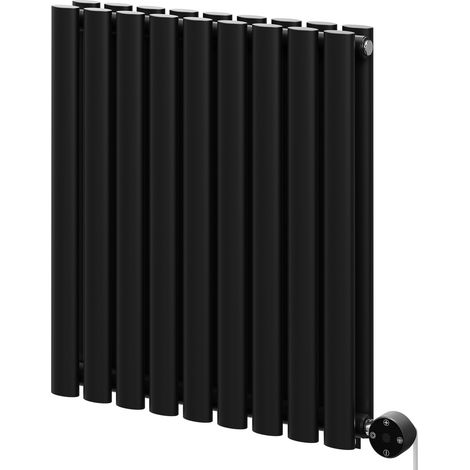 Boone Colore Matt Black 600mm x 540mm Horizontal Digital Thermostatic Electric Double Panel Radiator (1/5)
