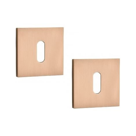 Quadratische Rosetten-Schlüsselplatten für Innentürgriffe, Roségold (1/3)