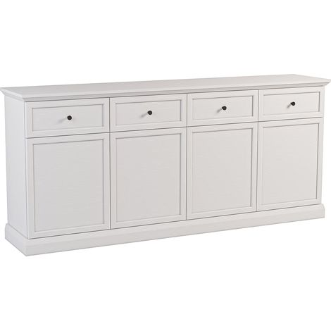 AX LIVING Große Kommode Levantos K4T4S – 193 cm, Weiß Opal
