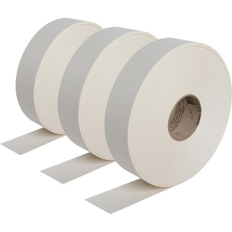 Lot de 3 bandes joint US papier Semin pour réaliser les joints des plaques de pâtre en association avec un enduit - 150 m