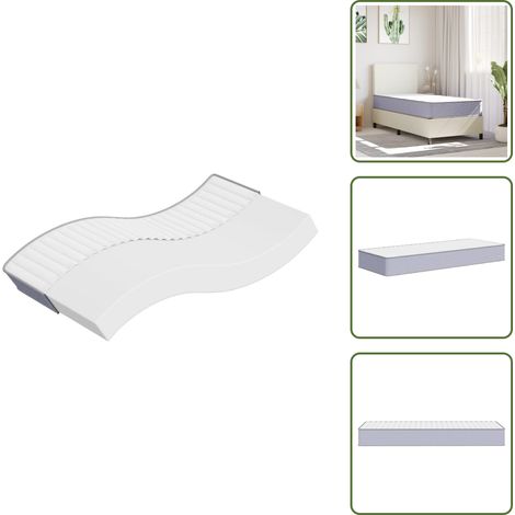 Matelas double face - vidaXL Matelas en mousse moyennement doux 90x190 cm - Confort de sommeil (1/5)