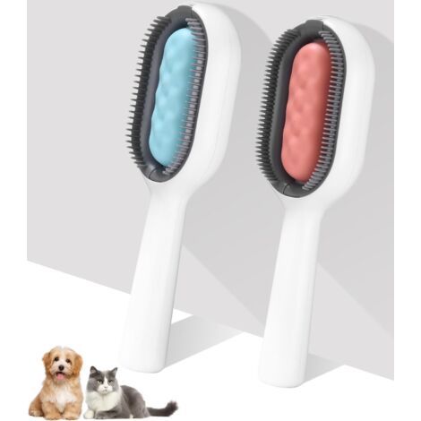 Brosse pour chien et chat, brosse pour chat avec réservoir d'eau, peigne pour éliminer les poils d'animaux, brosse autonettoyante pour chiens et chats (1/4)