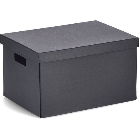 Aufbewahrungsbox mit Deckel, recycelter Karton, 25 x 35 x 20 cm (1/5)