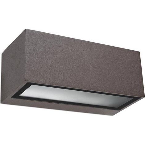 LedsC4 Nemesis - Applique Murale Extérieure LED 15W. Diamètre 22cm. Structure en Aluminium. Usage Extérieur IP66. Coloris Marron (1/5)