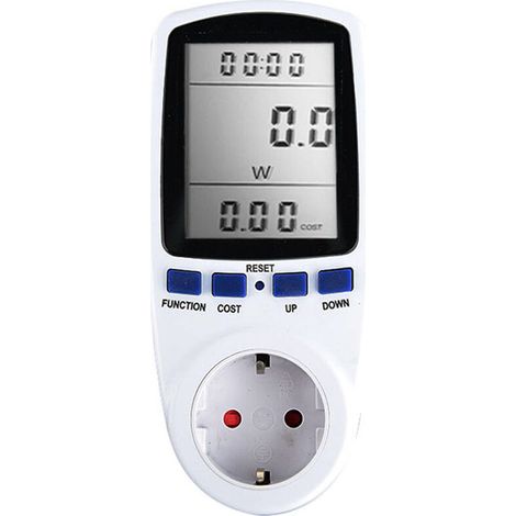 Misuratore di energia digitale LCD, wattmetro, dispositivo di monitoraggio della potenza, analizzatore di misurazione della potenza kWh, UE (1/5)