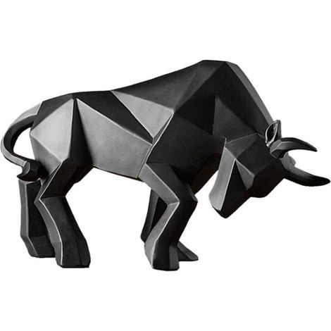 Bull Statue Ox Figurine Resin Bulls Sculpture Home Decoration Morden hotel Ox Ornament Cafe Animal Figurines Bull Sculpture (1/5)
