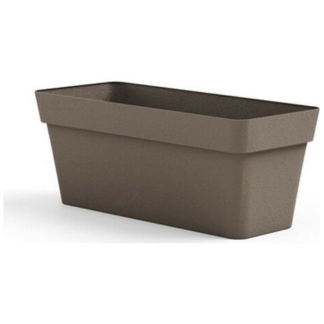 FIORIERA RETTANGOLARE CLEO CON RUOTE IN PLASTICA 80 CM VECA VARI COLORI - Colore: Avana