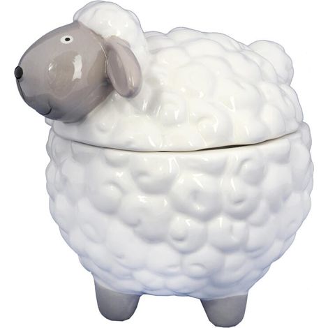 Contenitore in ceramica a forma di pecora pasquale, 19 cm (1/3)