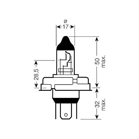 Ampoule Kyoto 12V 45/40W P45t pour auto scooter moto 12V 45/40W (1/2)