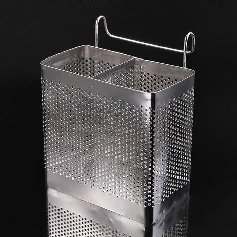 Égouttoir à baguettes en acier inoxydable pour cuisine murale ou comptoir (1/4)