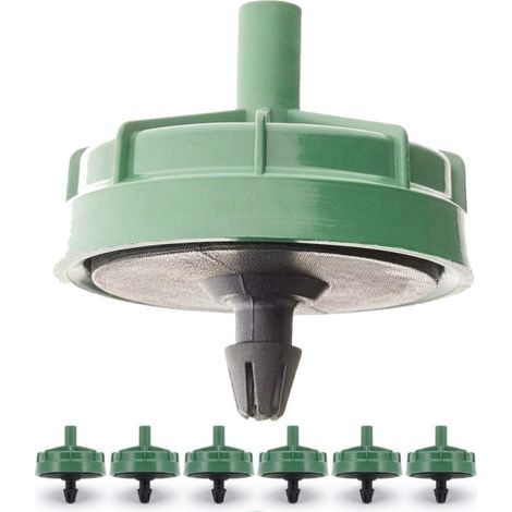 Pack 600 Gotero Autocompensante Antidrenante 8 Litros, Goteros Seta No desmontables para Riego, Agricultura, Tuberia 16mm (1/5)