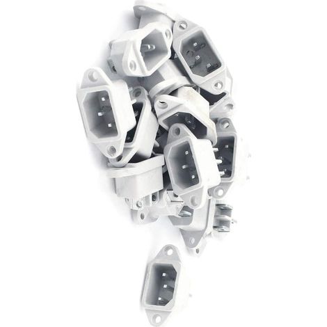 20 Netzkabel, Verteiler & Adapter pcs AC 250 V 10 A C14 3Pins Stecker Buchse Rückstaukl