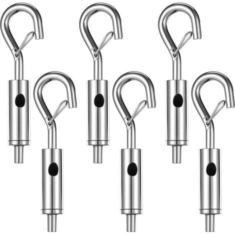 Lot de 6 vis, adaptées aux vis de tension de 1/16 à 3/32 pouces, utilisées pour la tension des câbles et l'installation d'auvents. (1/5)