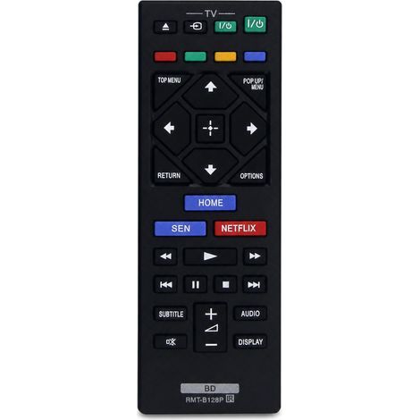 Telecomando di ricambio compatibile con lettore Blu-ray/DVD Sony RMT-B128P, senza configurazione (1/5)