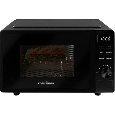 Profi Cook PC-MWG 1278 Forno a microonde Nero 700 W Funzione timer, Funzione grill (1/2)