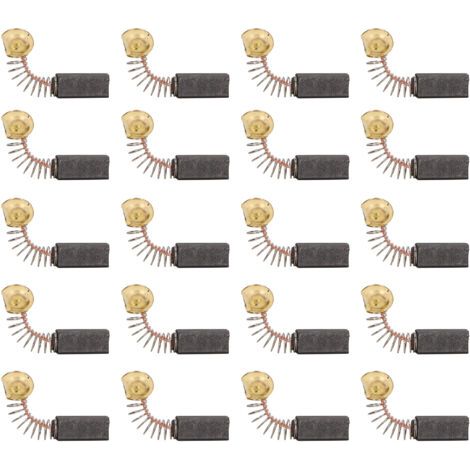 Hyuduo Balais de Charbon de Rechange pour Moteur, Lot de 20 Balais de Charbon pour Perceuse électrique, Meuleuse D'angle, Souffleur, Mélangeur, Taille Stanrd 6,5 X 7,5 X 15 Mm (1/5)