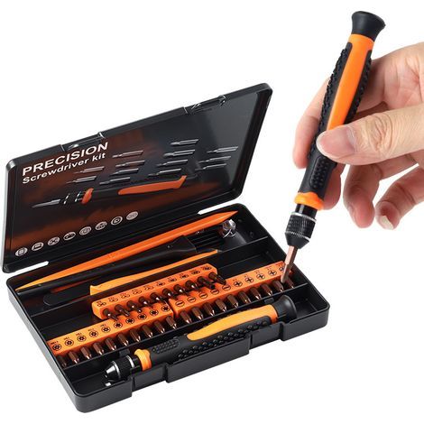 Kit de tournevis reglage carburateur 40 tournevis de précision incluant Torx T1 à T15 TR5 à TR10 Triwing Y00 Pentalobe P2 P5 plats 1.0 2.0 compatible avec PS4 Xbox Switch MacBook PC lunettes et montre (1/5)