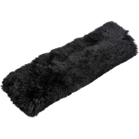 Cuscino avvolgicintura in vera pelliccia di montone - Nero