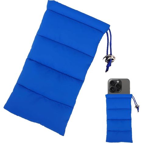 Thermal Case for Smartphone, Thermal Phone Cover, Protects Against Freezing and Overheating, Suitable for Outdoor Activities, Camping, Hiking and Skiing (Blue) (1/5)