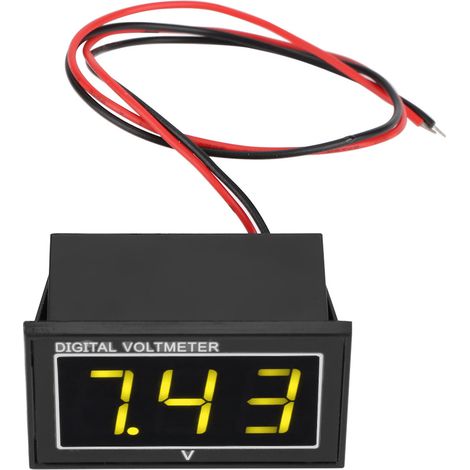voltmètre numérique étanche à affichage LED 0,56″ (2,5-30 V, jaune) (1/5)