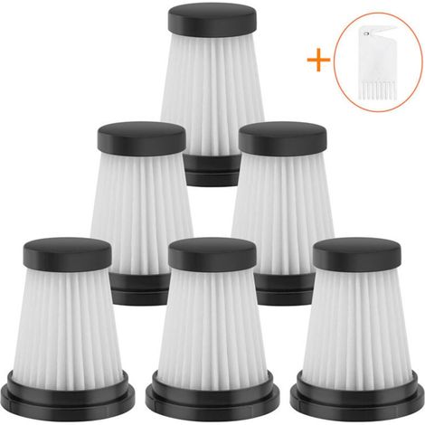 6er-Pack Ersatz-HEPA-Filter für Moosoo K12 K12 Pro K13 Akku-Staubsauger, für Genius Invictus One 1.0 X7/2.0, für Foxnovo 13KPA Handstaubsauger-Filterzubehör (1/4)