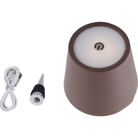 Ortviai Lampe LED sans fil pour bouteille de vin – 3 températures de couleur + RGB, gradation continue, rechargeable, tactile (1/5)