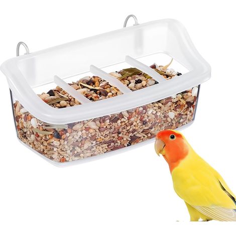 Vogelkäfig-Napf mit Haken und Fächerspender (1/5)