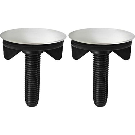 2 Pièces Cache-Trou de Robinet Cuisine Noir en Acier Inoxydable (1/5)