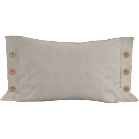 Filiyano-Coussin décoratif en lin et coton 32 x 50 cm LINO natura, par Soleil d'Ocre Écru (1/2)