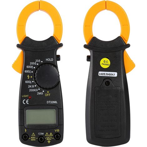 Pince multimètre numérique DT-3266L 600A AC/DC, mesure de courant, tension et ampérage (1/5)