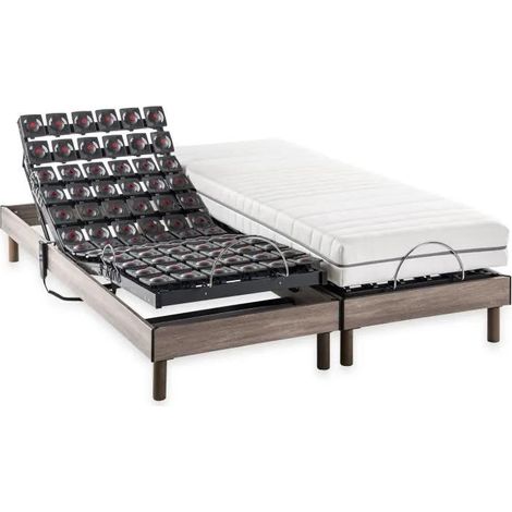 deko-dream Relaxbett-Set elektrisch Eiche Grau