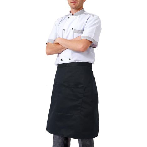 Tablier De Cuisine Unisexe Avec Poches Multiples 27.56X19.29 Pouces Tablier Demi-Longueur Pour Serveur Restaurant Bistrot Protection Vêtements Hommes Femmes (1/5)
