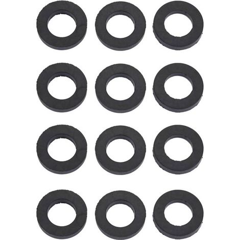 Beyamis Lot de 12 rondelles de rechange en caoutchouc pour robinet de douche et tuyau d'eau (1/2") (1/5)
