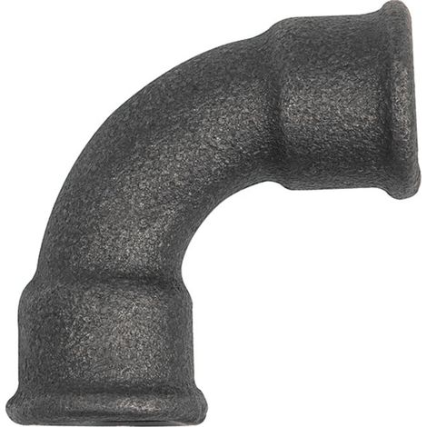 Riegler Bogen 2a, 90°, kurz, Rp 1/2 i., Rp 1/2 i., Temperguss schwarz