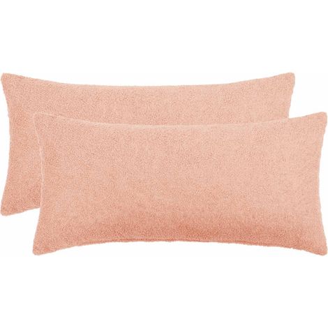 Federa 2 pcs HEERLEN Rosa 40 x 70 cm Bouclé vidaXL