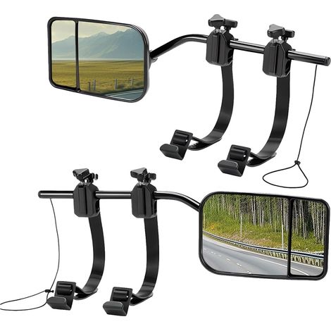Extensions Pour Rétroviseurs de Remorquage 2 Pièces Rétroviseurs Attache Rapide Convex Pour Caravane,Extensions Pour Camion SUV Fourgon Caravane Voiture Bateau (1/5)