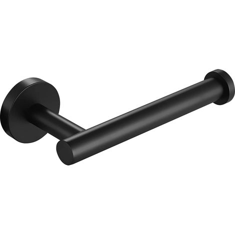 CCYKXA Toilet Paper Holder Wall Mounted Toilet Paper Holder Screws 12CM Toilet Paper Holder Brushed Stainless Steel (Matte Black) (1/5)