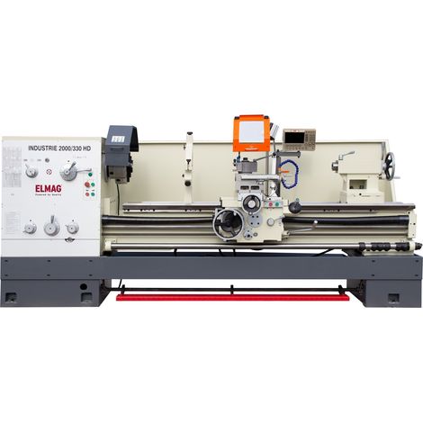 ELMAG Universal-Drehmaschine INDUSTRIE 3000/330 HD, inkl. 3-Achs-Positionsanzeige inkl. Schnellwechsel-Stahlhalter Set, System Multifix mit elektrom (1/2)