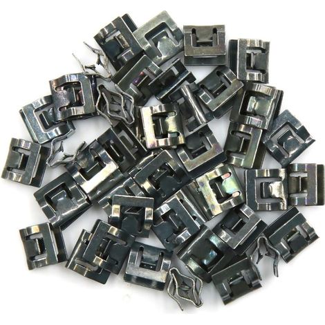 Clips De Retenue Métal Noir 50 Pièces pour Auto Tableau De Bord (1/4)
