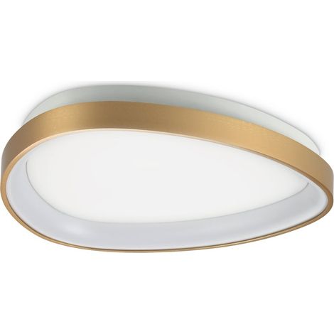 Ideal Lux Plafoniera moderna Gemini 1 luce LED integrato ottone metallo