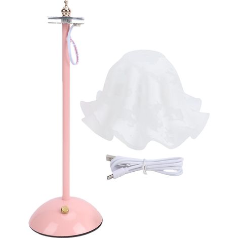 Lampe de Table à fleurs, lampe de lecture à intensité variable, 3 températures de couleur, Table de nuit pour salon, chambre à coucher, bureau, dortoir, 2000mAh (1/5)