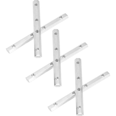 Profilé en aluminium, connecteur droit intérieur en acier au carbone, norme UE (2020 M5, 6 pièces) (1/5)