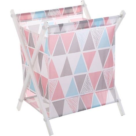 Foldable laundry basket, laundry hamper, toy storage bag, pink storage organizer