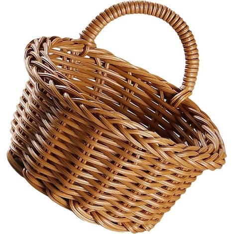 Panier de rangement suspendu LALAFINA pour plantes et objets divers, en plastique marron (1/5)