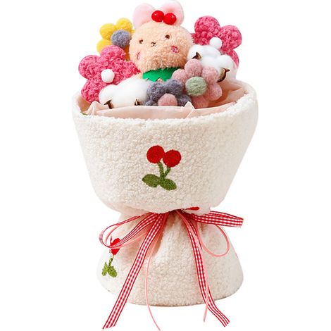 Bouquet de Peluches Lumineux LED, Lapin Rose, Style Cartoon, Cadeau Anniversaire Saint-Valentin (1/5)