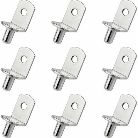 Ulisem 25 Pièces Chevilles de Support d'Étagère Goupille de Support d'Etagère en Métal Taquets pour Etagères L Forme Support Équerre Pour bois ou Verre Armoire Placard Bibliothèque，Superma