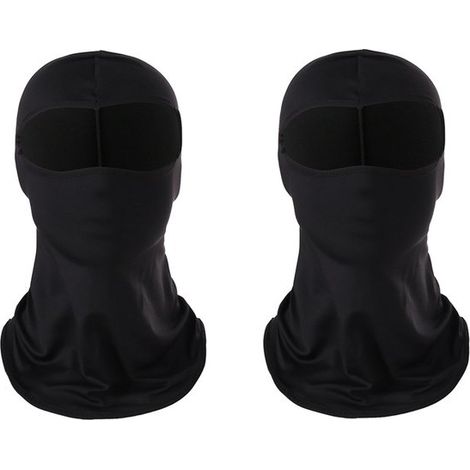 Passamontagna anti-UV unisex nero, ideale anche come visiera parasole per ciclismo. (1/5)