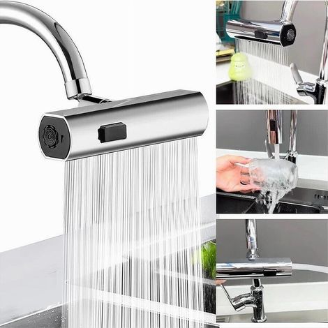 Trade Shop - AERATOR RUBINETTO CUCINA ROTAZIONE 360° PROLUNGA LAVANDINO BAGNO MULTIFUN - (1/5)