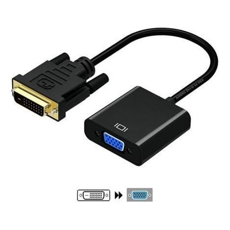Aisens - convertisseur dvi-d vers vga, 24+1/m-hdb15/h, noir, 10cm